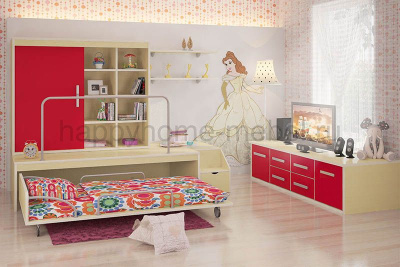 ПОДИУМНЫЙ КОМПЛЕКС FELICITA KIDS 2 + КОМОД 2.2 + ПОЛКА 3.7