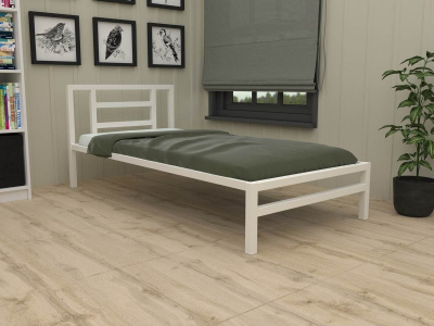 ОДНОСПАЛЬНАЯ МЕТАЛЛИЧЕСКАЯ КРОВАТЬ ТИТАН С ЯЩИКАМИ 90х190