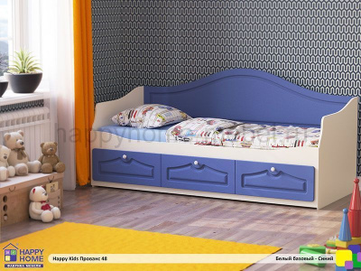 КРОВАТЬ ОДНОСПАЛЬНАЯ, РАЗДВИЖНАЯ В ДВУСПАЛЬНУЮ HAPPY KIDS ПРОВАНС 48 190Х80-150