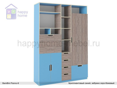 ШКАФ-СТЕЛЛАЖ BAMBINI PANNO 9 (С РАБОЧИМ МЕСТОМ)