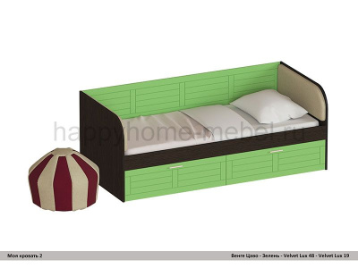 КРОВАТЬ НИЖНЯЯ МОЯ КРОВАТЬ - 2 (С ПУФОМ)