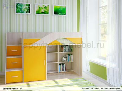 НИЗКАЯ КРОВАТЬ-ЧЕРДАК BAMBINI PANNO 14